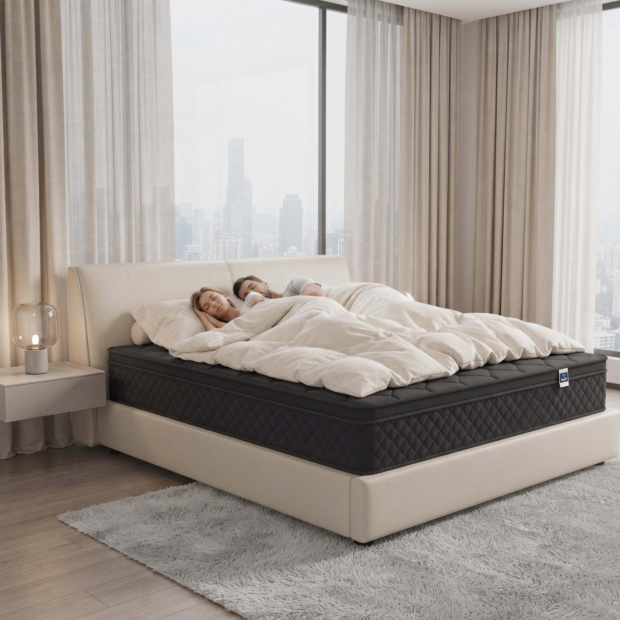 OJMX 10" Full Mattress, Cooling Gel Memory Foam Hybrid Mattress with Pocket Spring, Medium Firm Full Size Mattress, Pressure Relief, Adult, CertiPUR-US