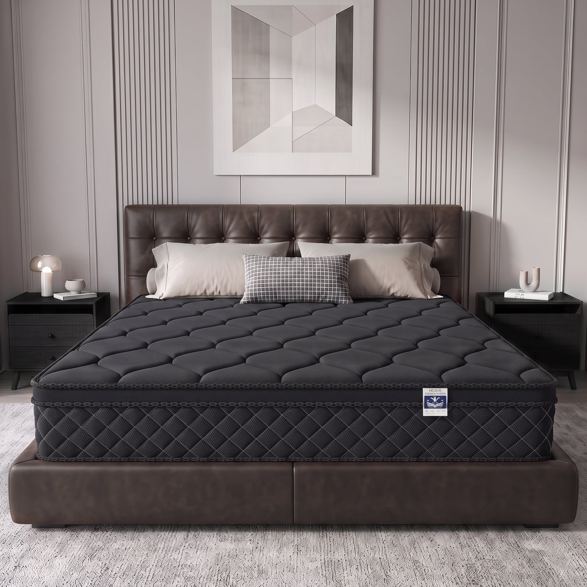 OJMX 10" Full Mattress, Cooling Gel Memory Foam Hybrid Mattress with Pocket Spring, Medium Firm Full Size Mattress, Pressure Relief, Adult, CertiPUR-US