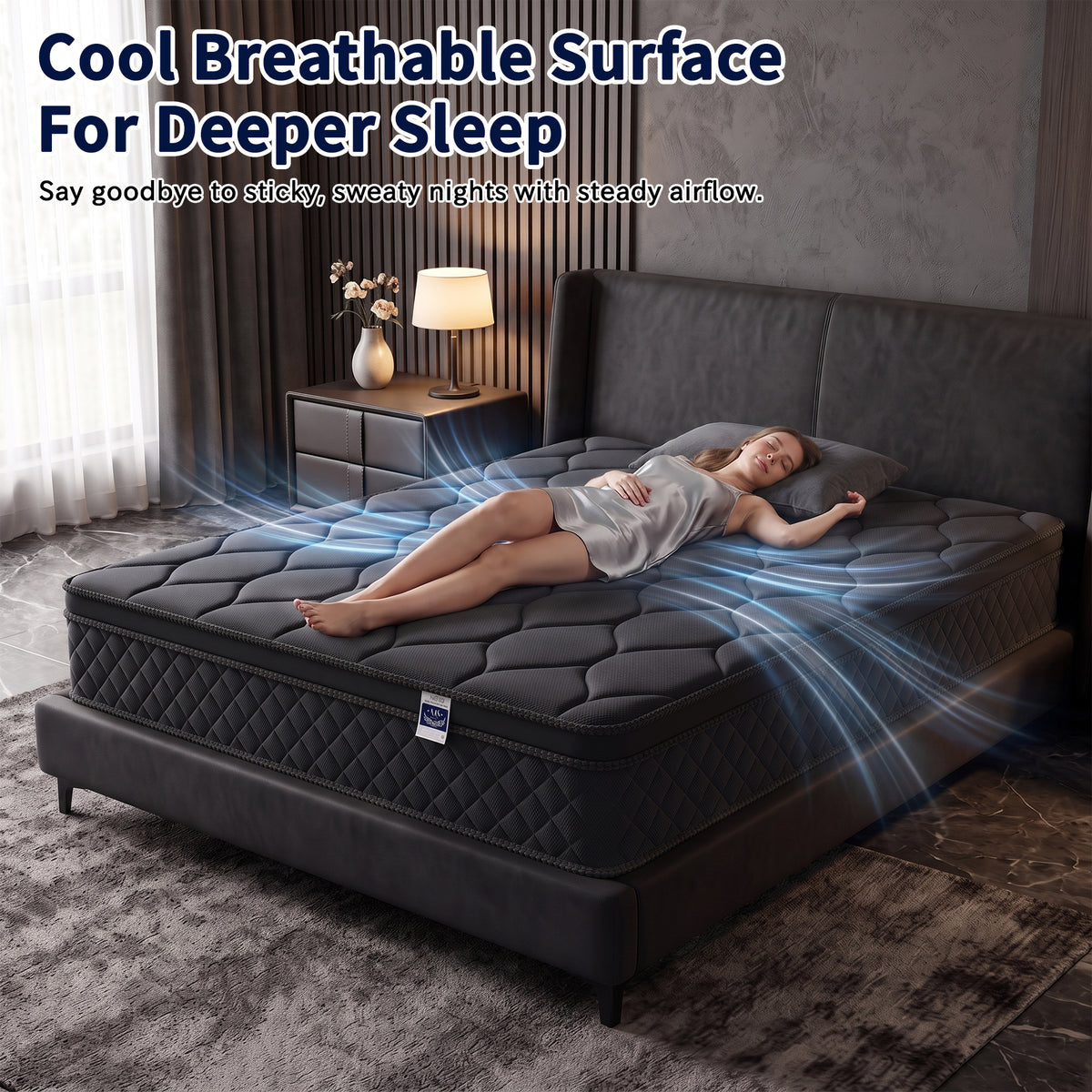 OJMX 12" Queen Mattress, Cooling Gel Memory Foam Hybrid Mattress with Pocket Spring, Medium Firm Queen Size Mattress, Pressure Relief, Adult, CertiPUR-US