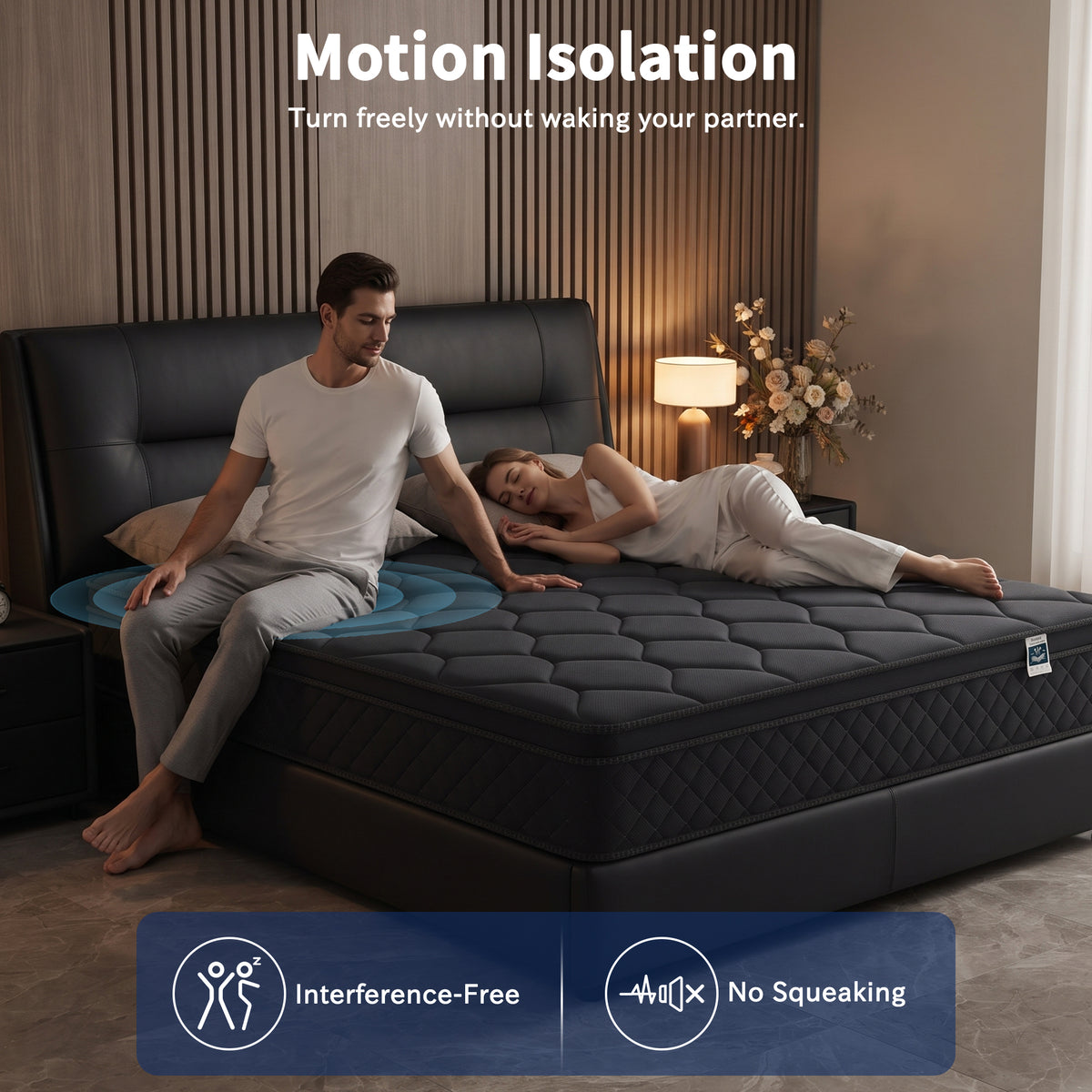 OJMX 10" Queen Mattress, Cooling Gel Memory Foam Hybrid Mattress with Pocket Spring, Medium Firm Queen Size Mattress, Pressure Relief, Adult, CertiPUR-US